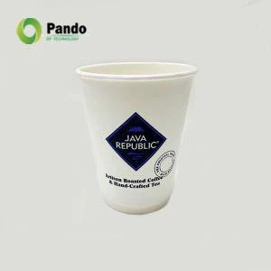 Umweltfreundliche, mit PLA ausgekleidete, isolierte Pappbecher